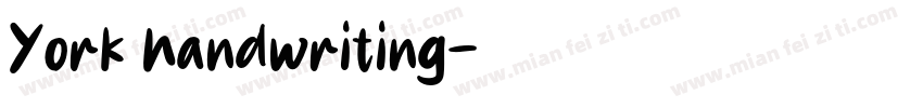 York handwriting字体转换